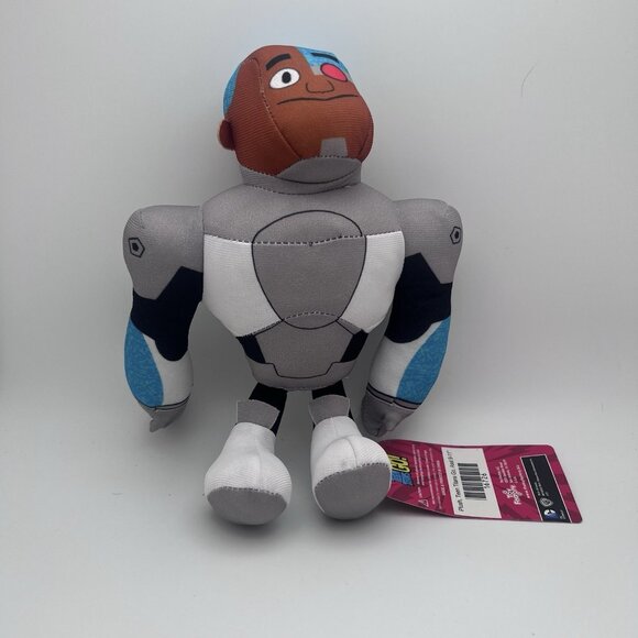 Lot 3 Toy Factory Teen Titans Go Plush Beast Boy, Robin, Cyborg Cartoon Network - Picture 11 of 14